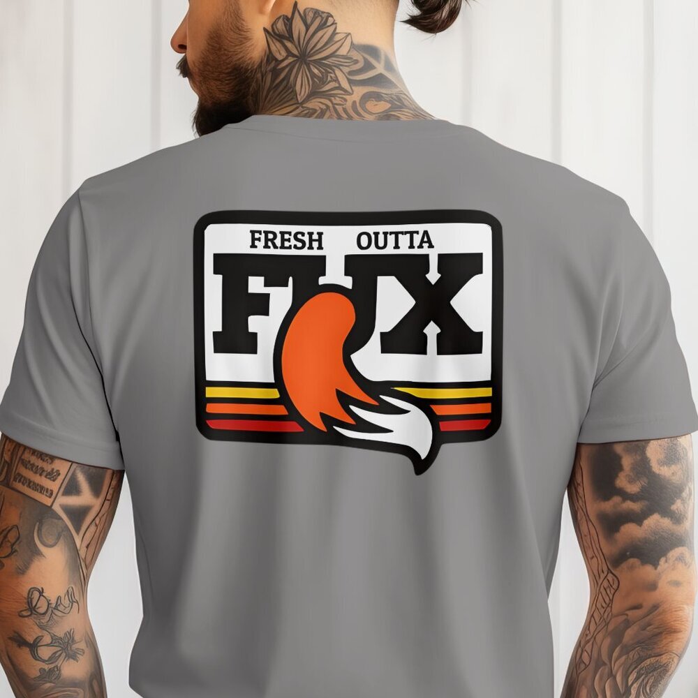 Fresh Outta Fux Men's 100% Cotton T-shirt Gray